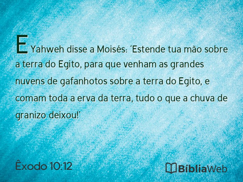 Êxodo 10:12 em imagem para compartilhar