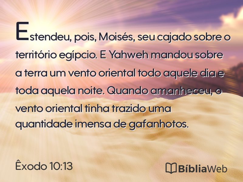 Êxodo 10:13 em imagem para compartilhar