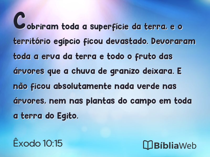 Êxodo 10:15 em imagem para compartilhar