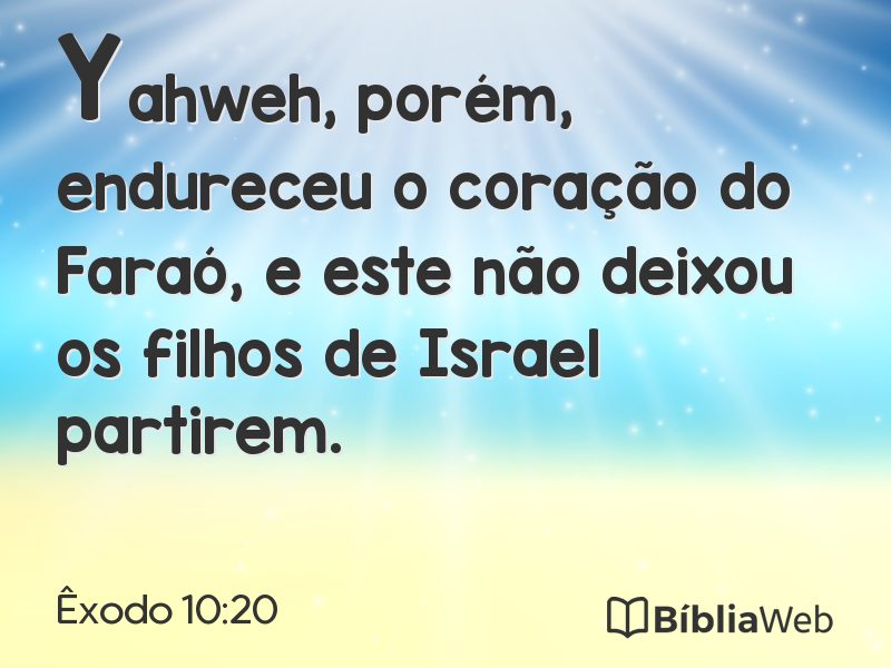 Êxodo 10:20 em imagem para compartilhar