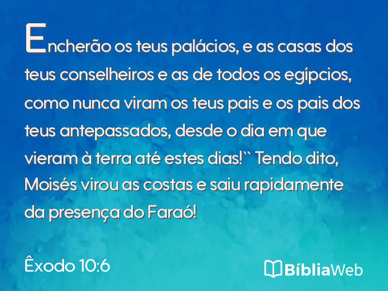 Êxodo 10:6 em imagem para compartilhar