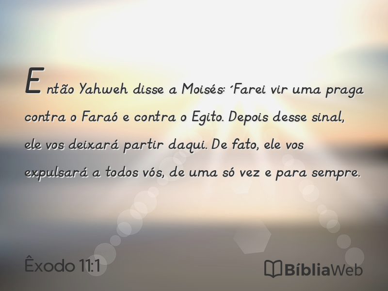 Êxodo 11:1 em imagem para compartilhar