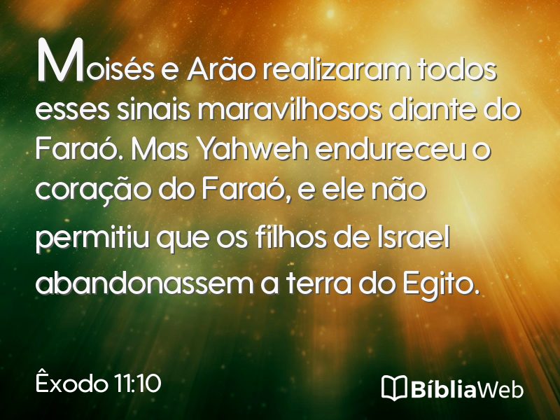 Êxodo 11:10 em imagem para compartilhar