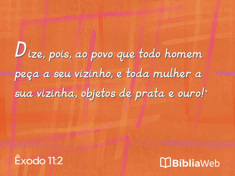 Êxodo 11:2 em imagem para compartilhar