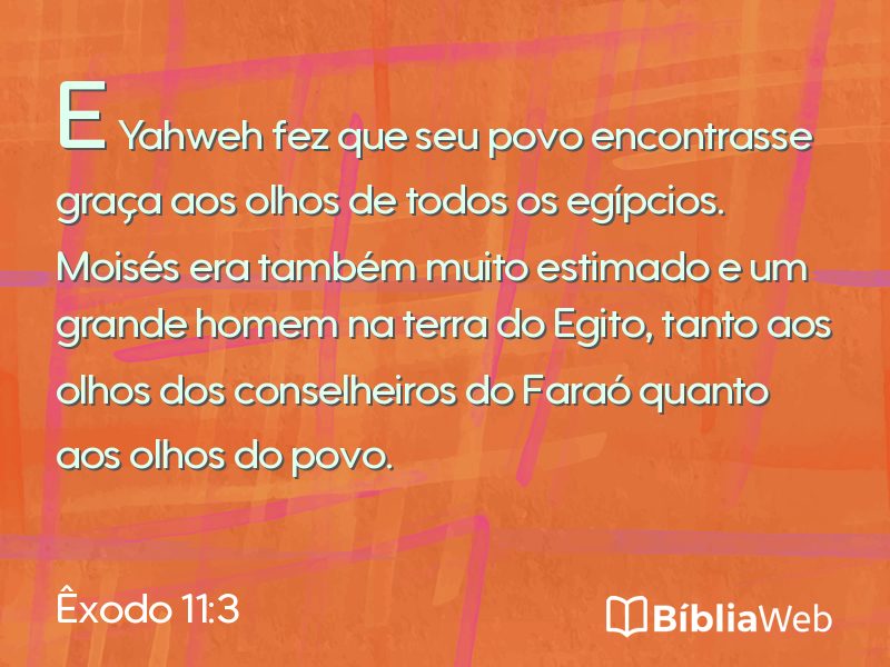 Êxodo 11:3 em imagem para compartilhar