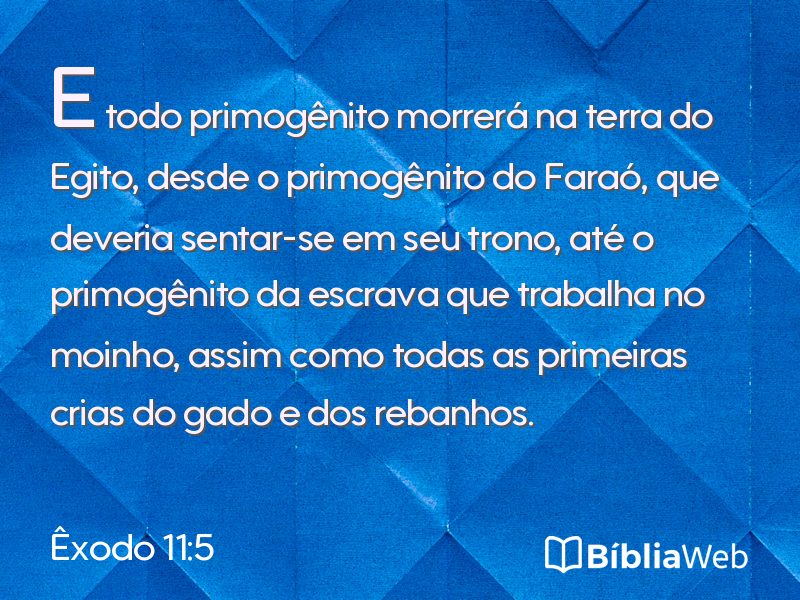 Êxodo 11:5 em imagem para compartilhar