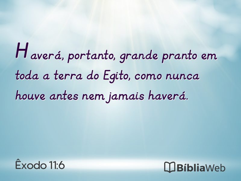 Êxodo 11:6 em imagem para compartilhar