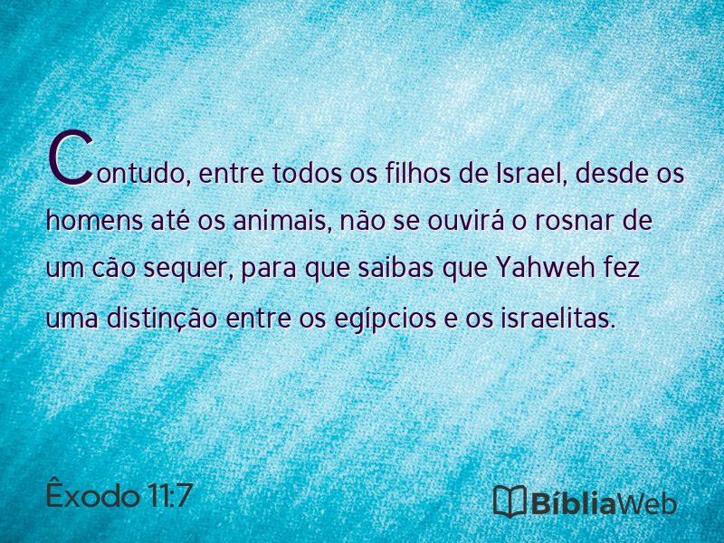 Êxodo 11:7 em imagem para compartilhar