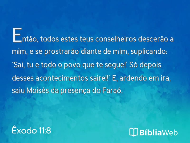 Êxodo 11:8 em imagem para compartilhar