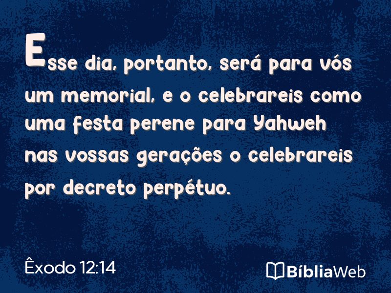 Êxodo 12:14 em imagem para compartilhar