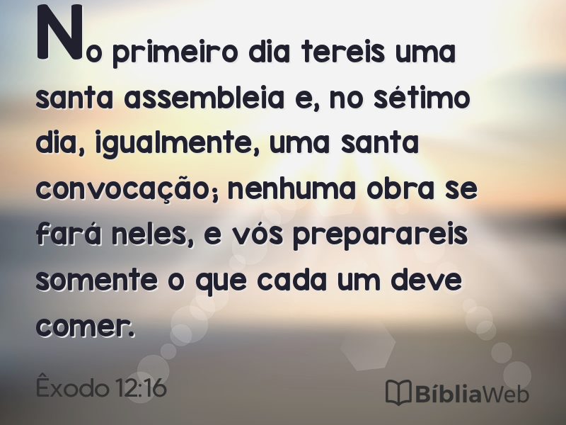 Êxodo 12:16 em imagem para compartilhar