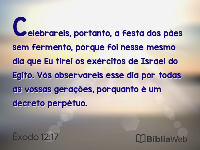 Êxodo 12:17 em imagem para compartilhar
