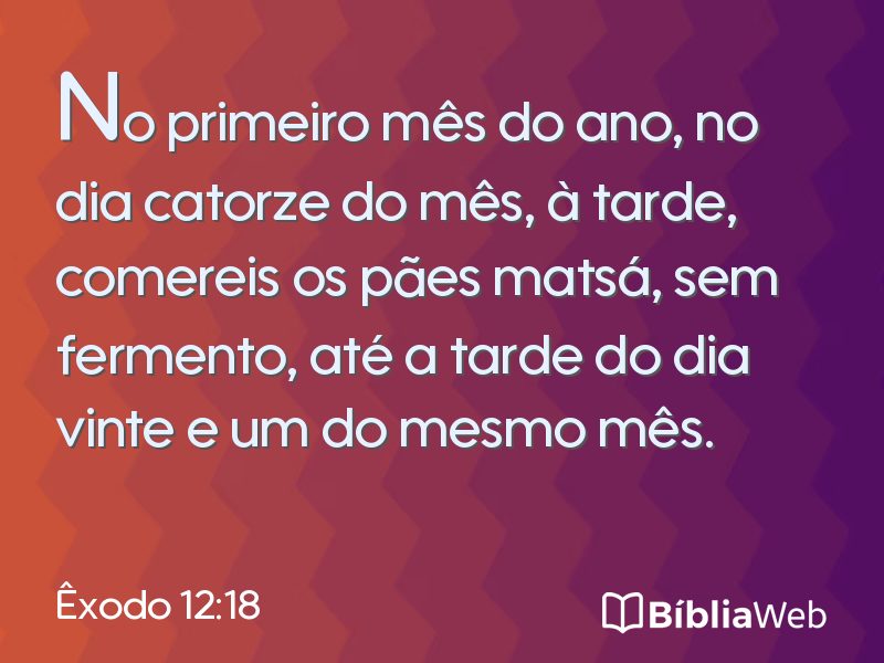 Êxodo 12:18 em imagem para compartilhar