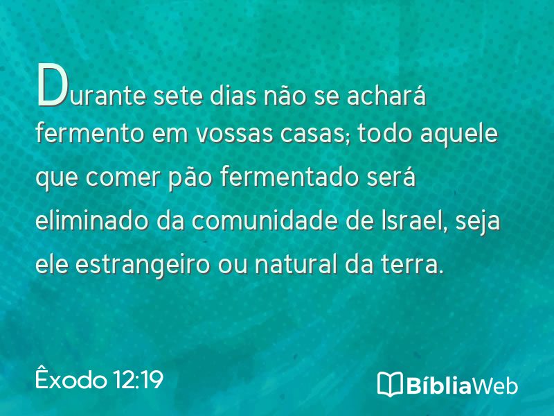 Êxodo 12:19 em imagem para compartilhar