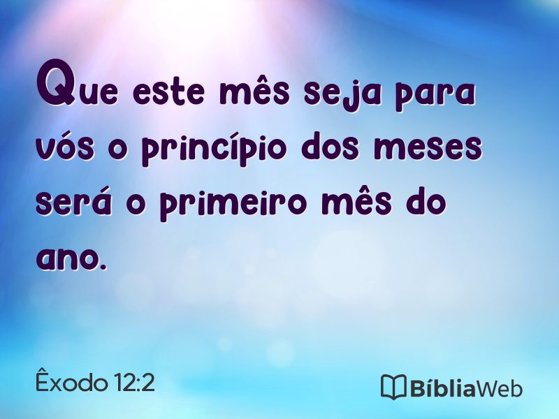 Êxodo 12:2 em imagem para compartilhar