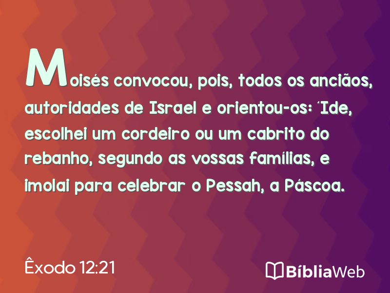Êxodo 12:21 em imagem para compartilhar