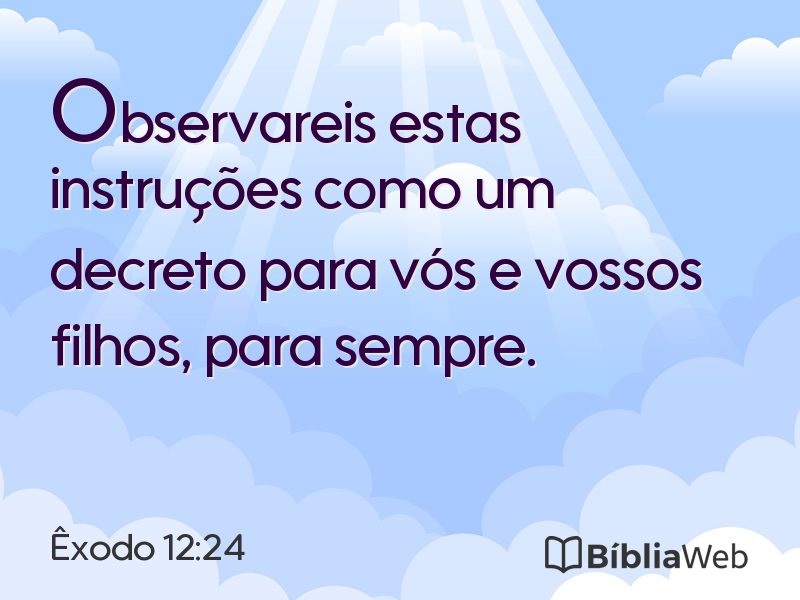 Êxodo 12:24 em imagem para compartilhar