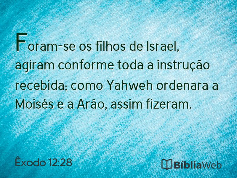 Êxodo 12:28 em imagem para compartilhar