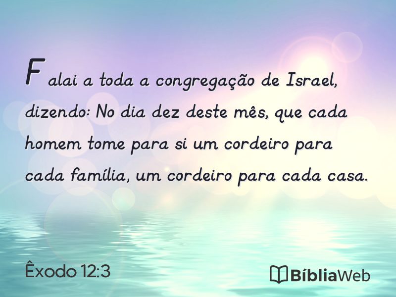 Êxodo 12:3 em imagem para compartilhar