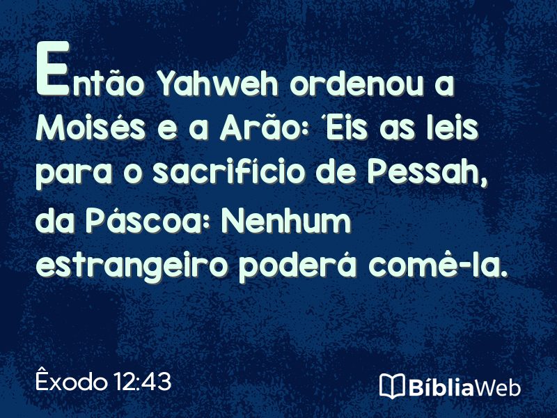 Êxodo 12:43 em imagem para compartilhar