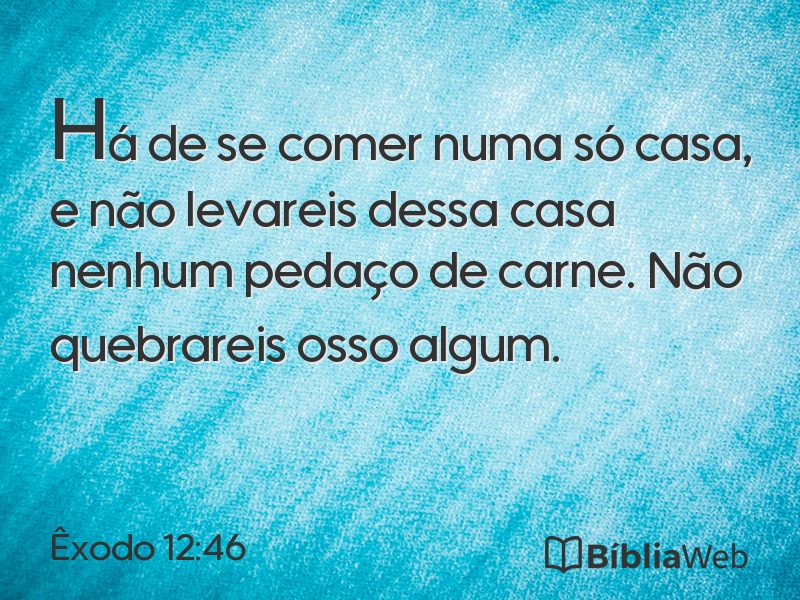 Êxodo 12:46 em imagem para compartilhar