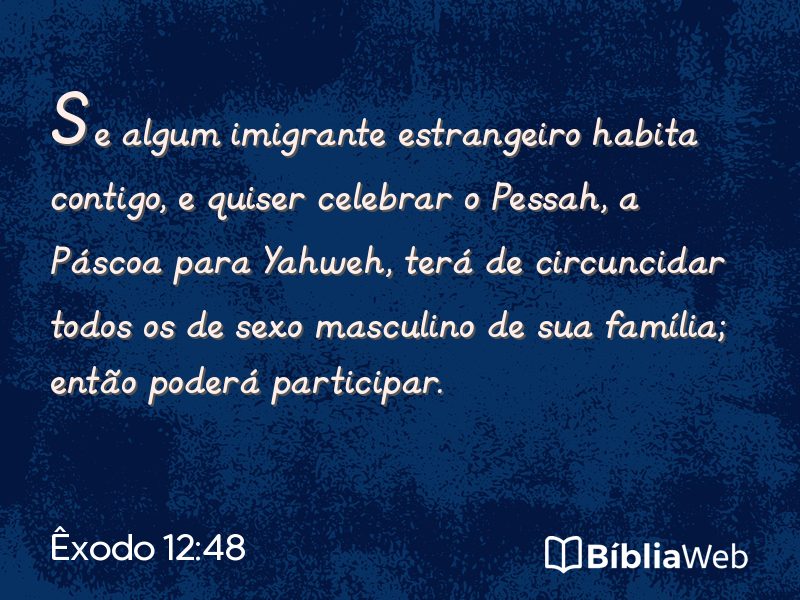 Êxodo 12:48 em imagem para compartilhar
