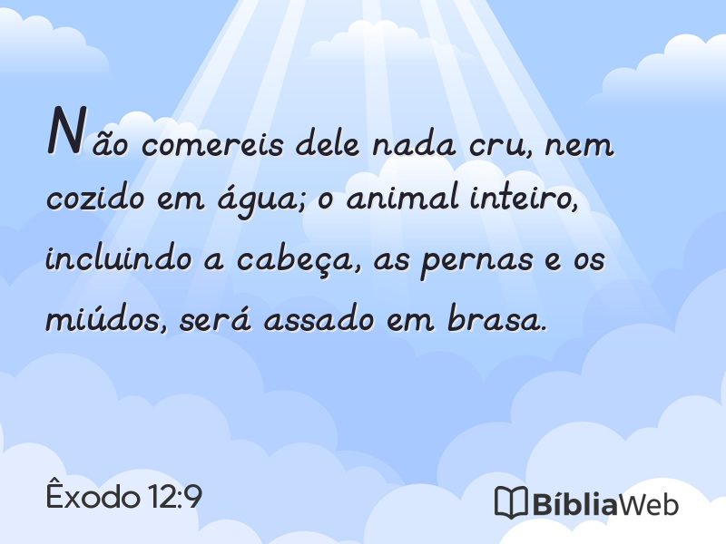 Êxodo 12:9 em imagem para compartilhar