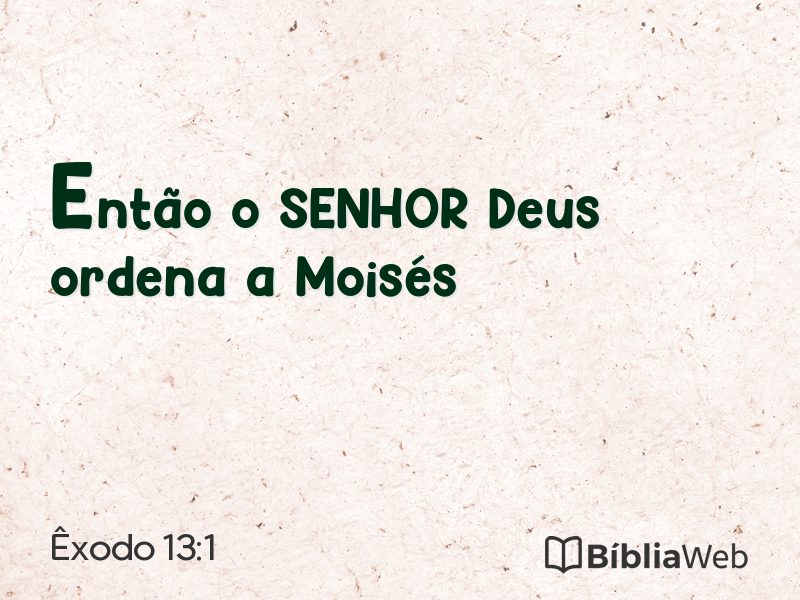 Êxodo 13:1 em imagem para compartilhar