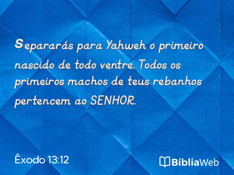 Êxodo 13:12 em imagem para compartilhar