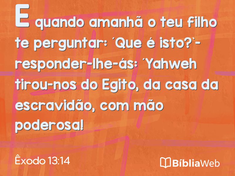 Êxodo 13:14 em imagem para compartilhar