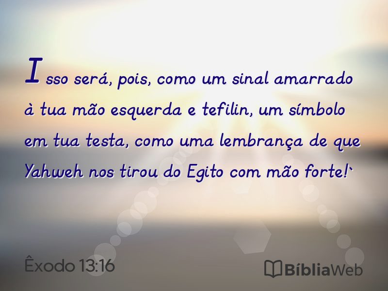 Êxodo 13:16 em imagem para compartilhar