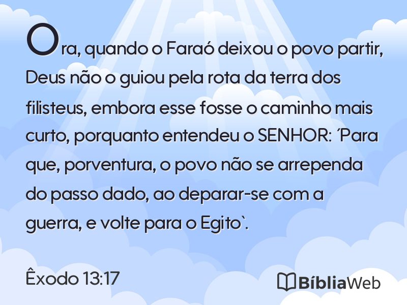 Êxodo 13:17 em imagem para compartilhar