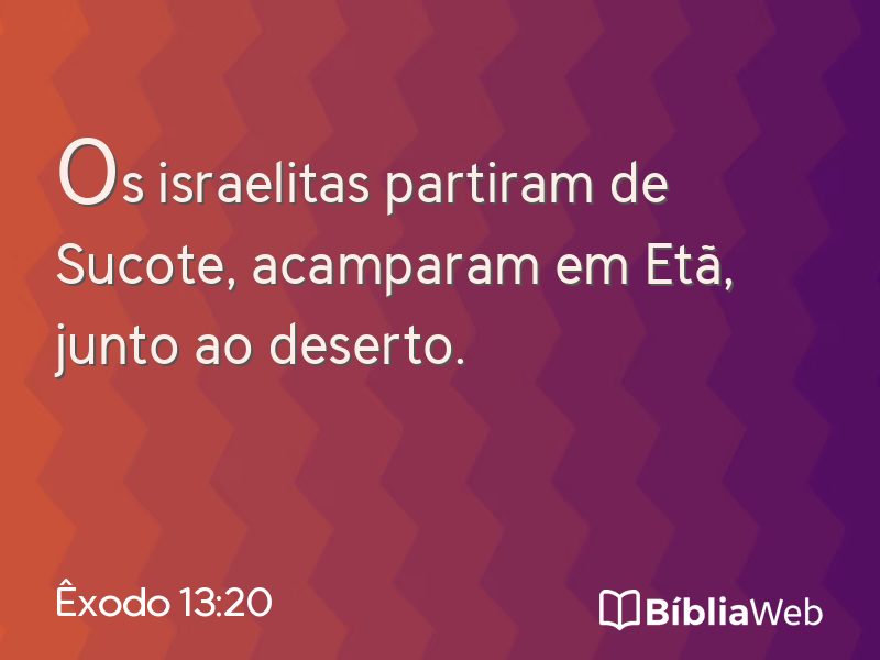 Êxodo 13:20 em imagem para compartilhar