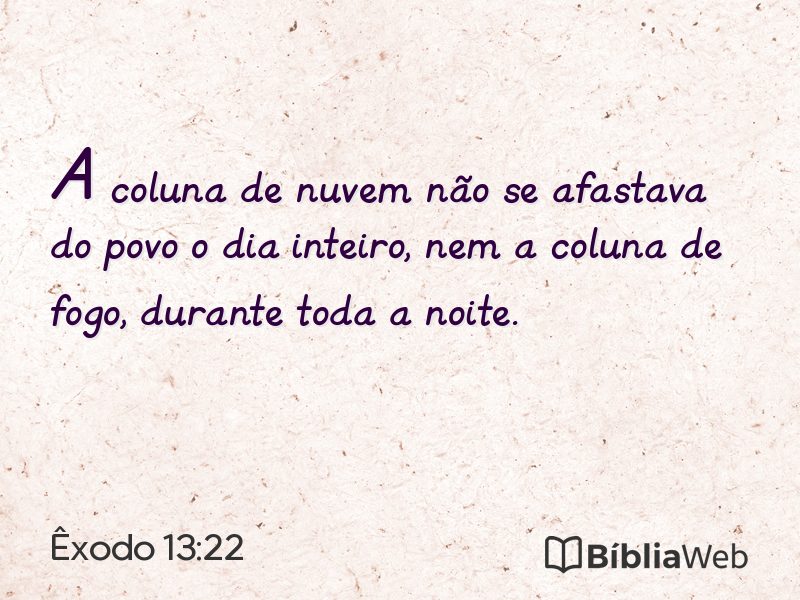 Êxodo 13:22 em imagem para compartilhar