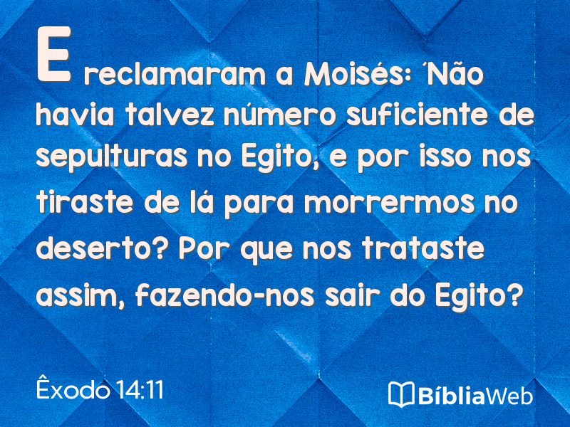 Êxodo 14:11 em imagem para compartilhar