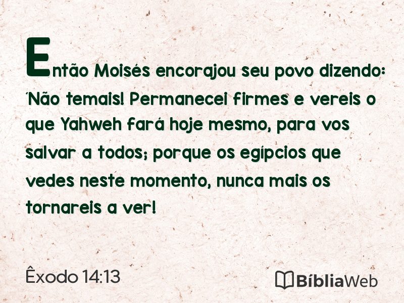 Êxodo 14:13 em imagem para compartilhar