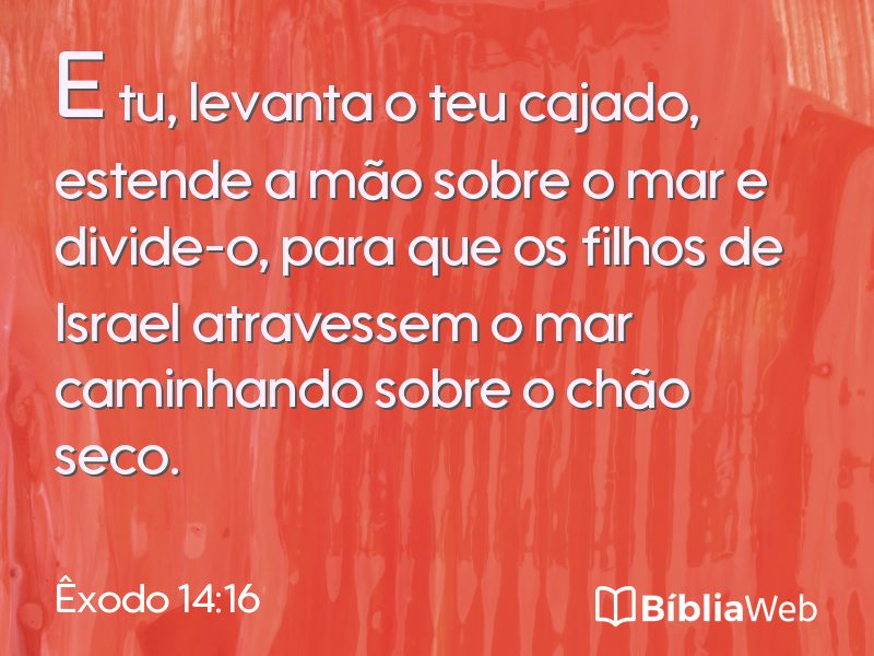 Êxodo 14:16 em imagem para compartilhar