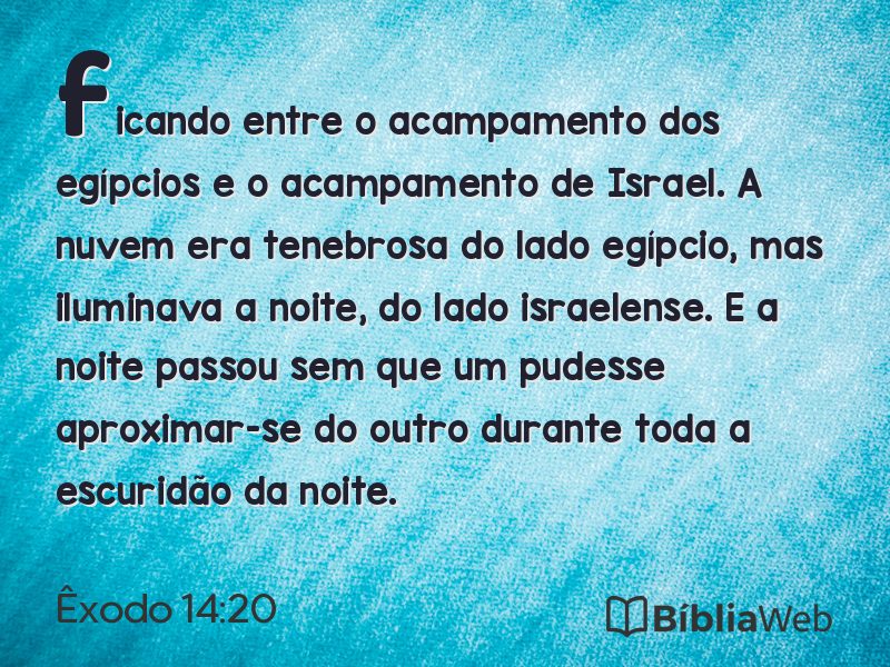 Êxodo 14:20 em imagem para compartilhar