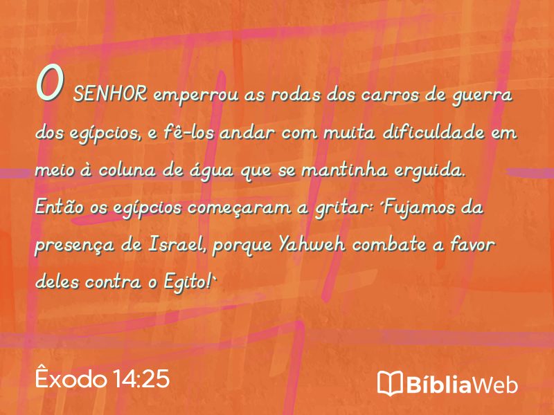 Êxodo 14:25 em imagem para compartilhar