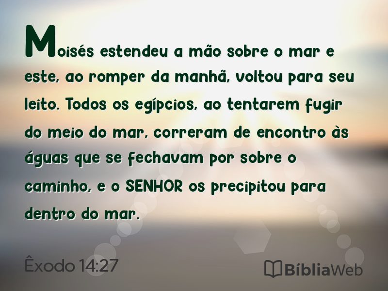 Êxodo 14:27 em imagem para compartilhar