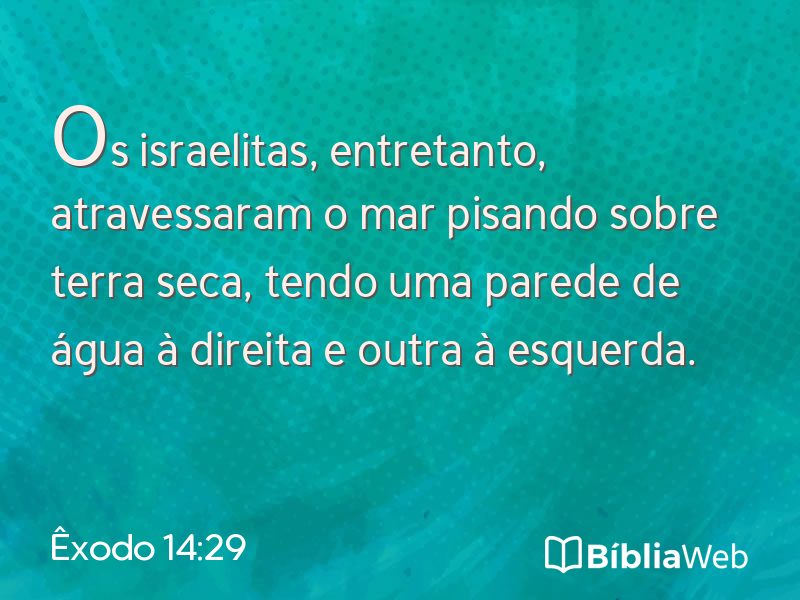 Êxodo 14:29 em imagem para compartilhar