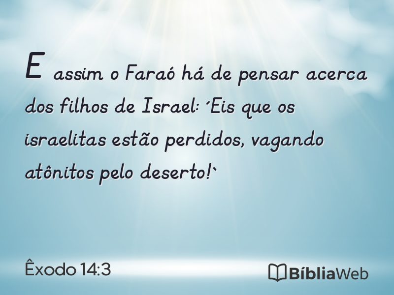 Êxodo 14:3 em imagem para compartilhar
