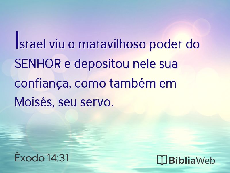Êxodo 14:31 em imagem para compartilhar