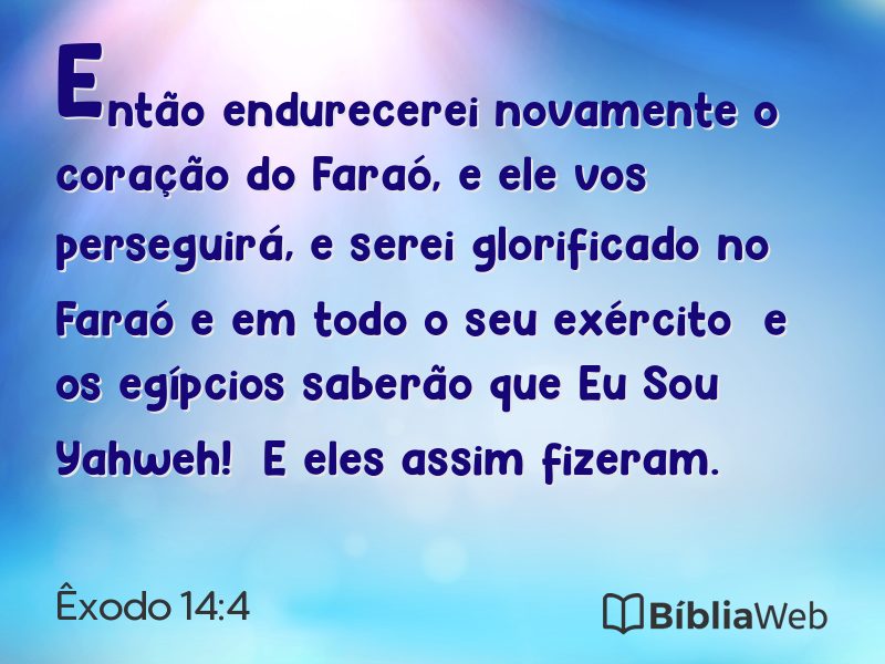 Êxodo 14:4 em imagem para compartilhar