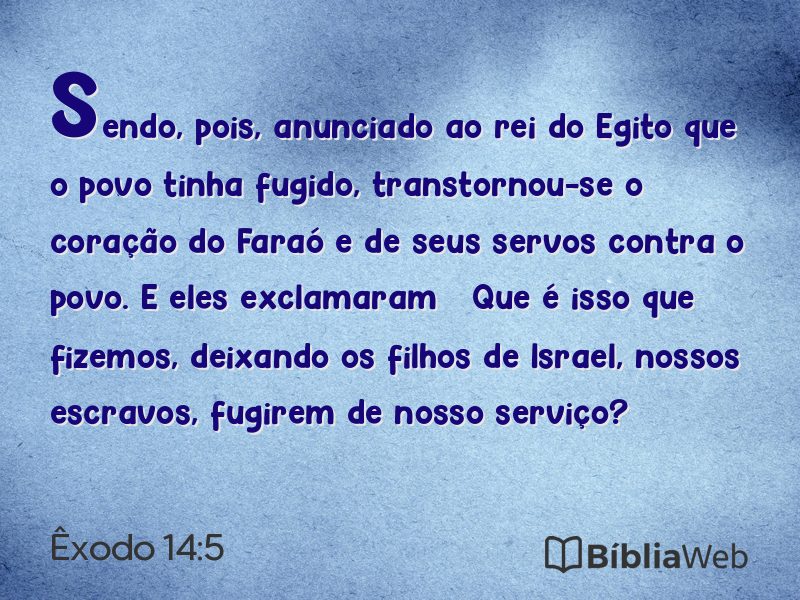 Êxodo 14:5 em imagem para compartilhar