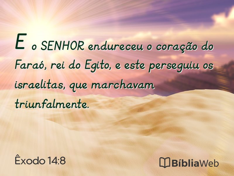 Êxodo 14:8 em imagem para compartilhar