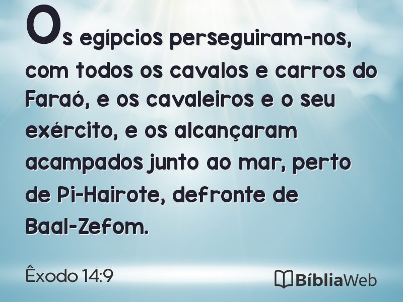Êxodo 14:9 em imagem para compartilhar