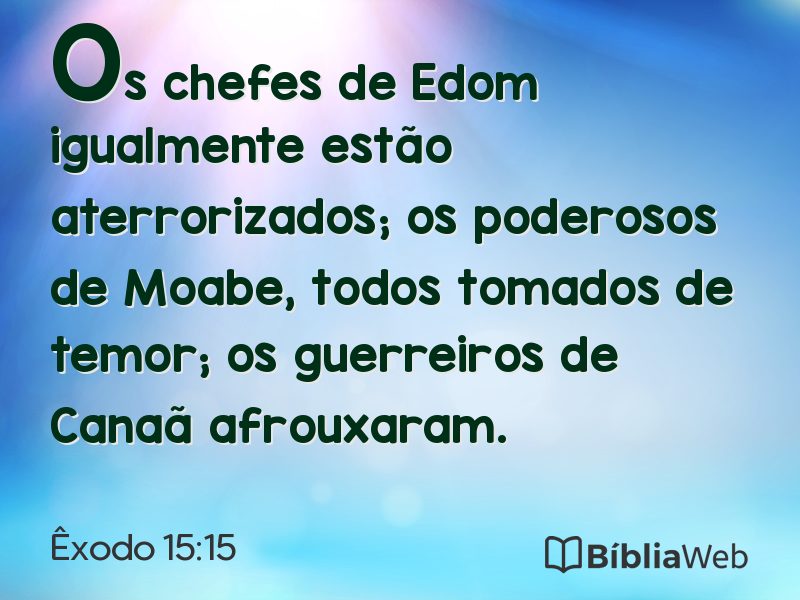 Êxodo 15:15 em imagem para compartilhar