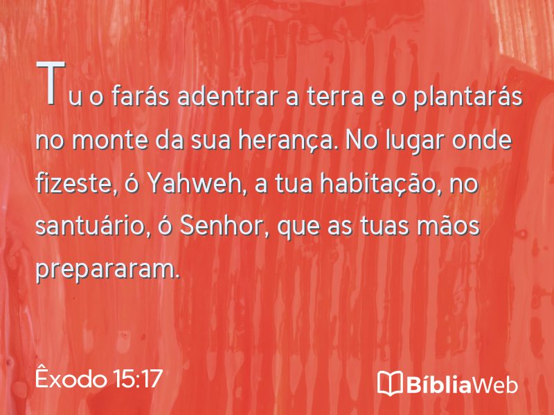 Êxodo 15:17 em imagem para compartilhar