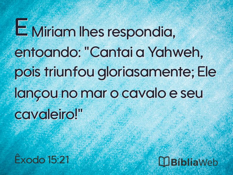 Êxodo 15:21 em imagem para compartilhar